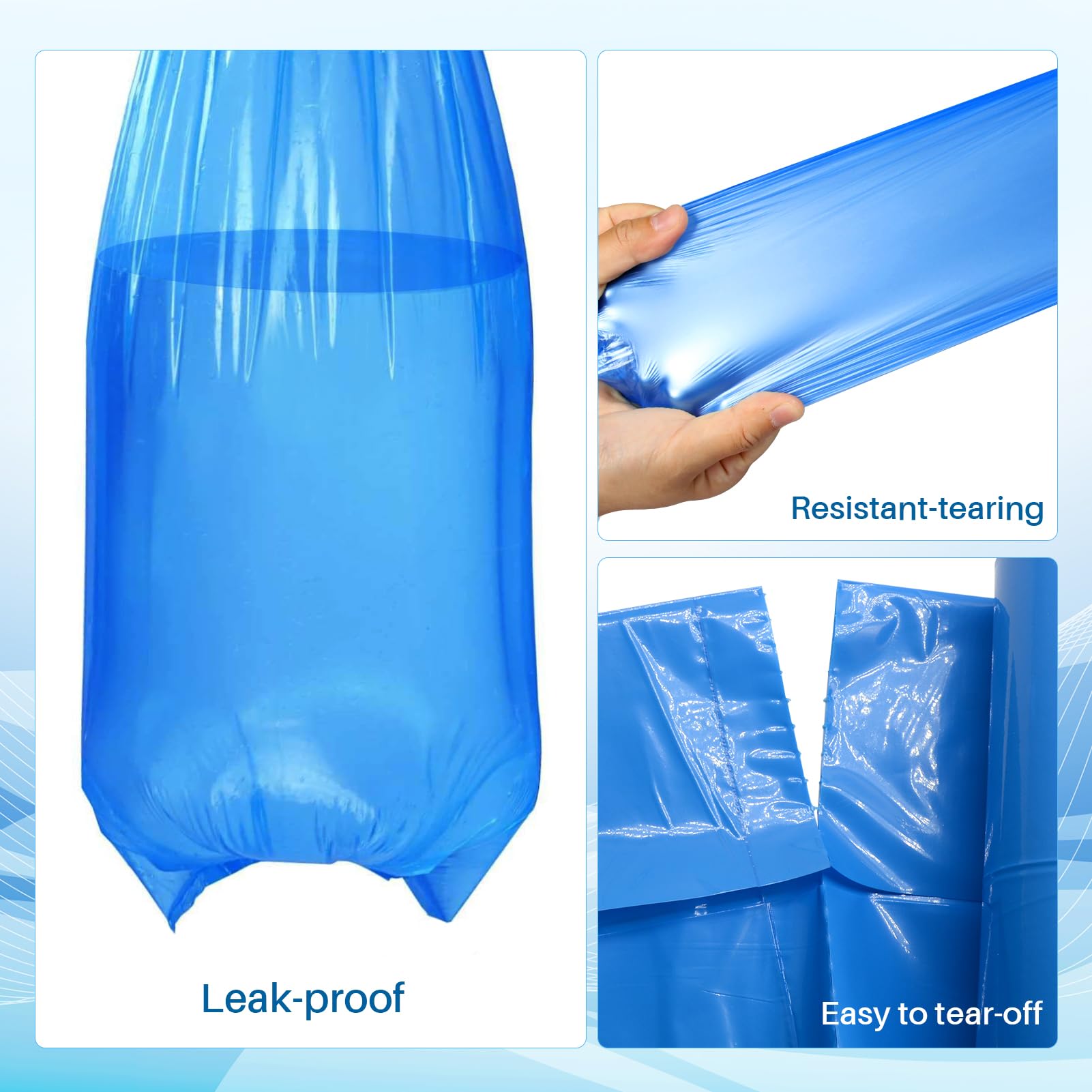 eiekako platinum-pail compatibility shown with bag roll in-use for quick changes.