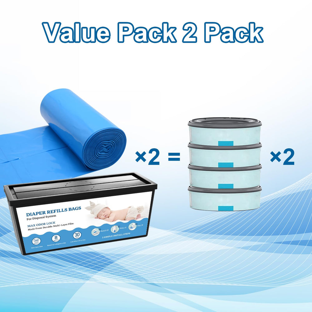 eiekako tapered-shape bags demonstrated for quick, mess-free bag changes.