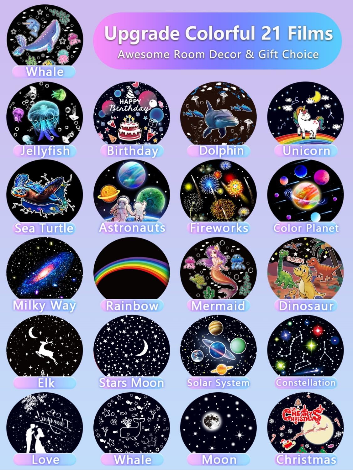 Eigther star projection ceiling light for kids delivering immersive night sky.