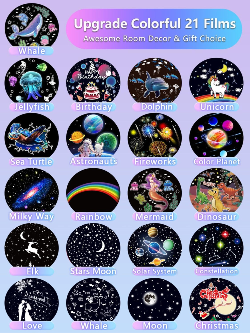 Eigther star projection ceiling light for kids delivering immersive night sky.