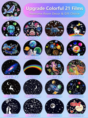 Eigther star projection ceiling light for kids delivering immersive night sky.