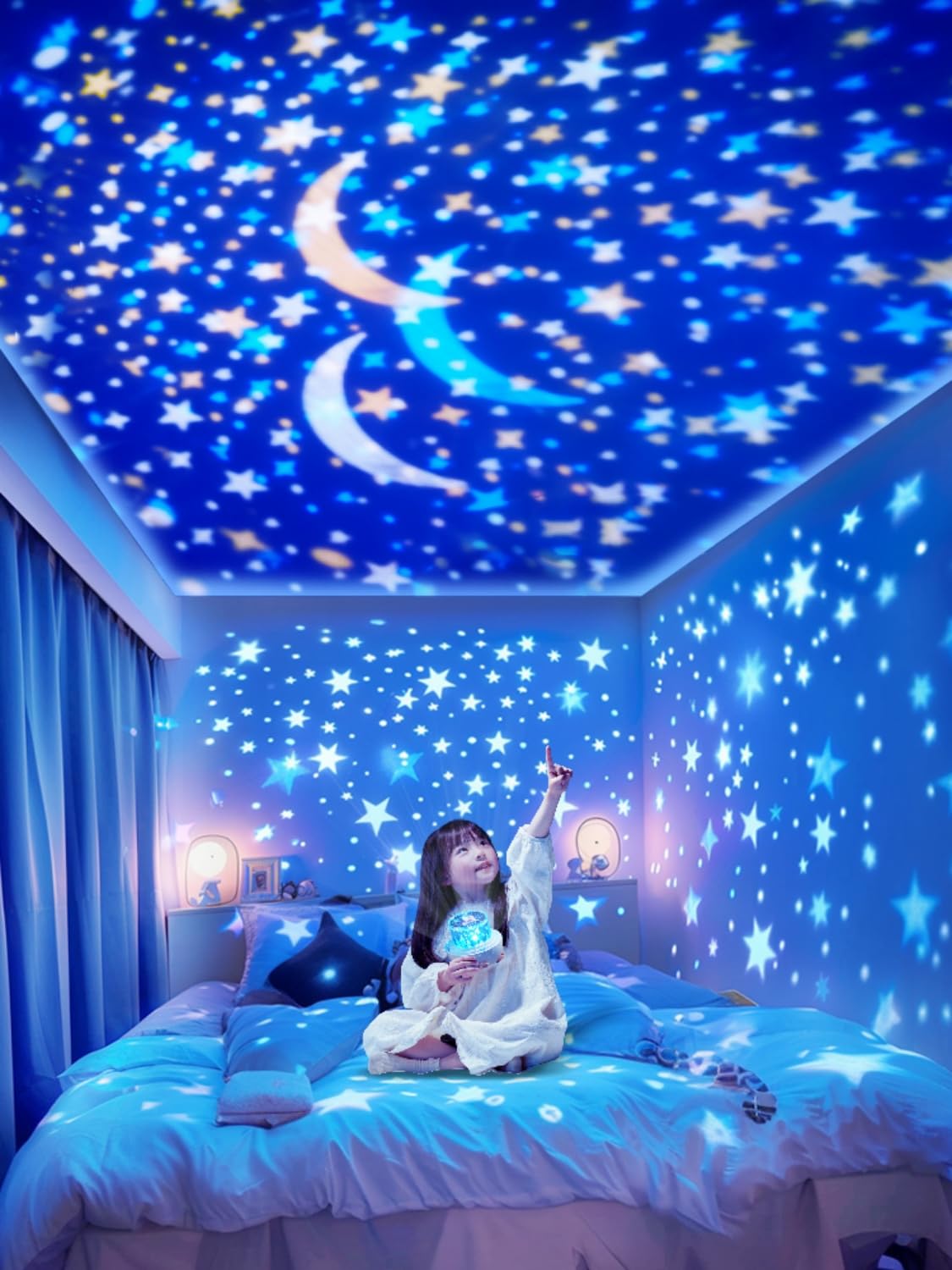 Eigther USB-powered night light simplifies setup for kids' rooms.