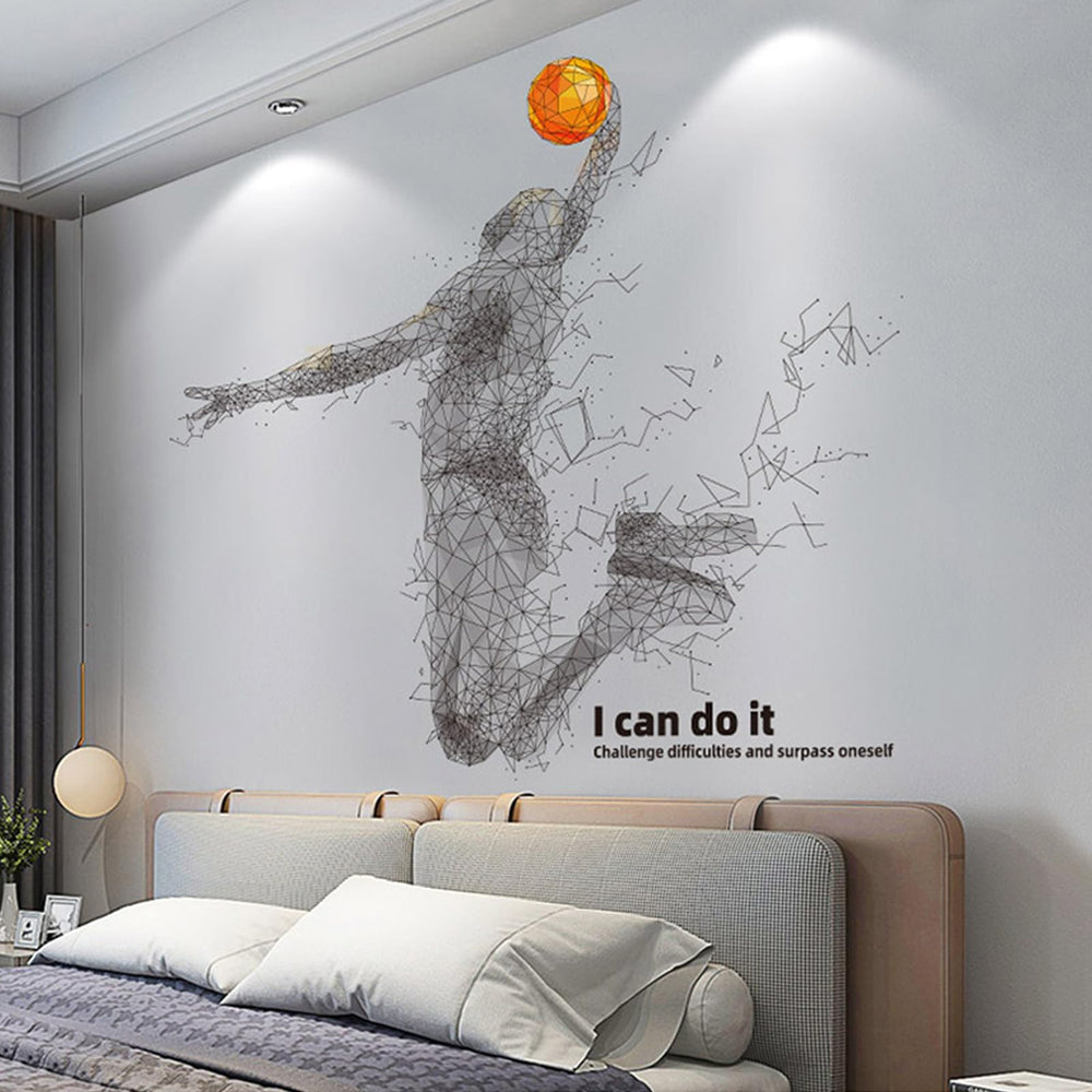 EIIXMSO detachable DIY sports wall stickers apply easily and remove cleanly.