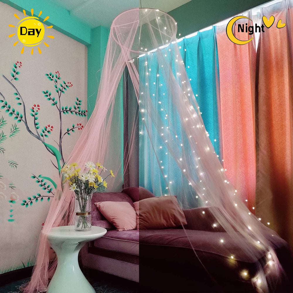 Eimilaly warm-white lights curtain provides magical ambience for bedtime and play.