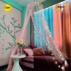 Eimilaly warm-white lights curtain provides magical ambience for bedtime and play.