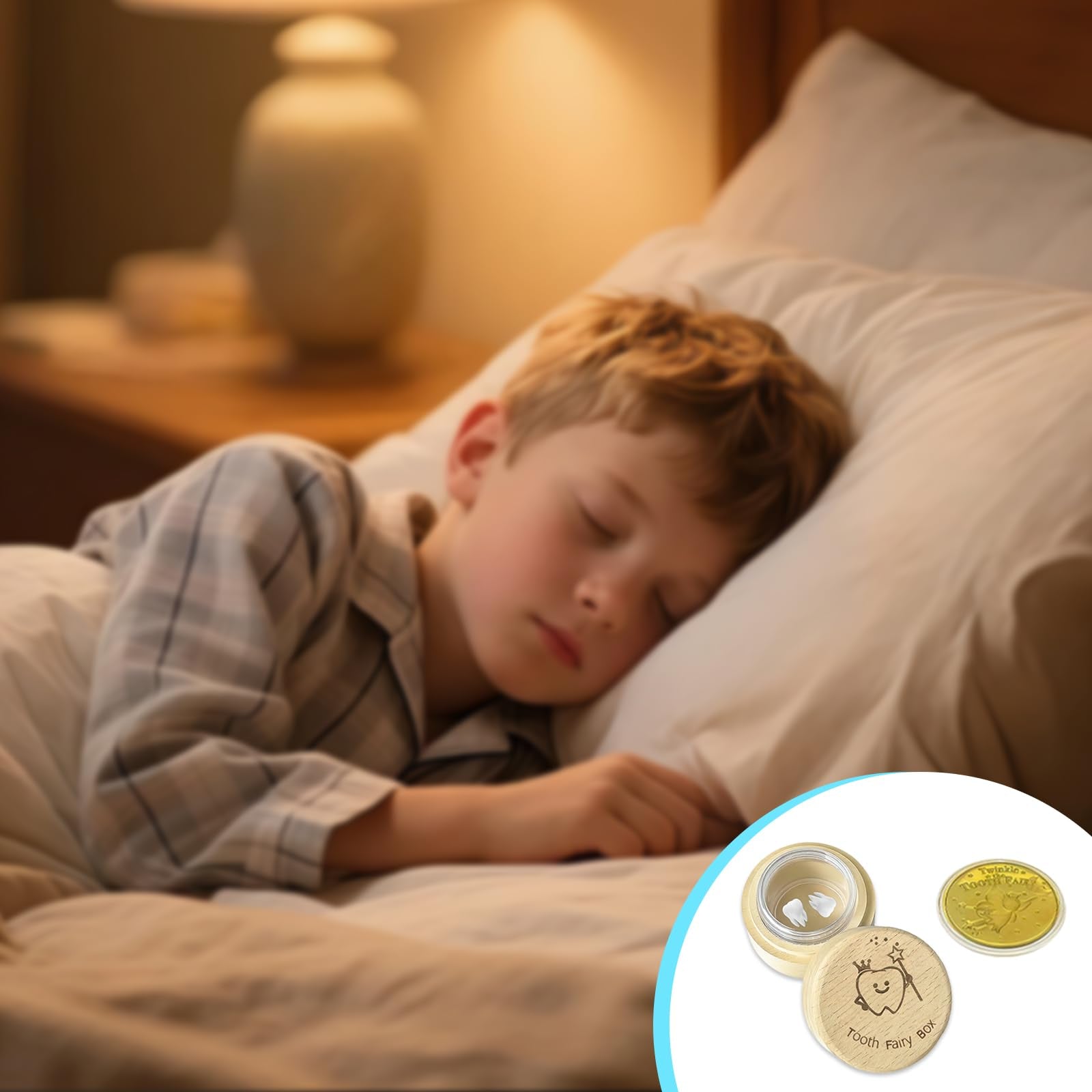Eiohiuy Tooth Fairy Box under pillow setup for nightly ritual