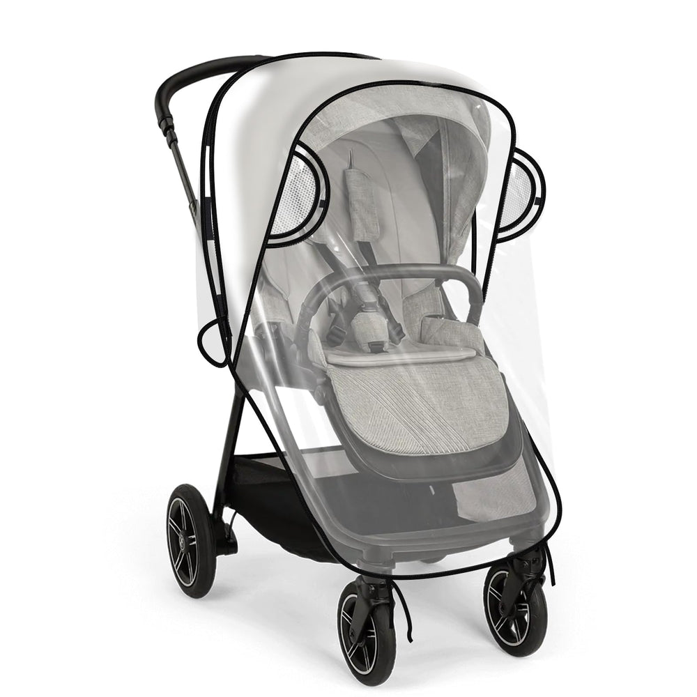 Eiszhjk rain cover on Nuna stroller offers reliable weather protection during rain.