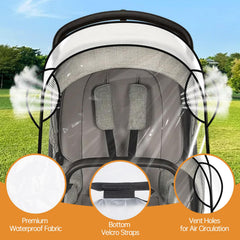 Eiszhjk rain cover tear-resistant material closeup highlights durability.