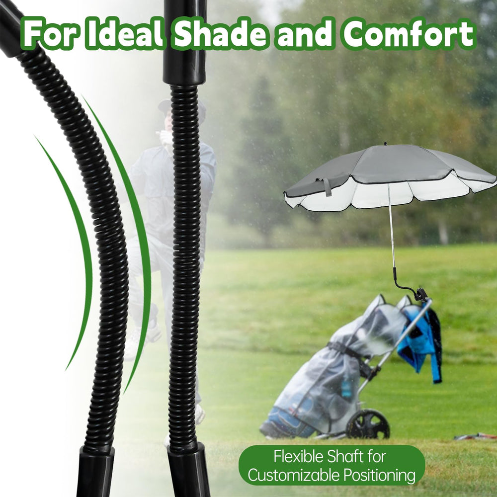 Eiszhjk UPF 50+ wagon umbrella attaches to strollers and wagons securely.