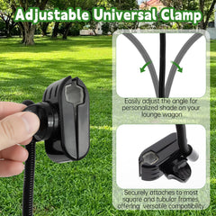 Eiszhjk UPF 50+ wagon umbrella lightweight design for easy transport.
