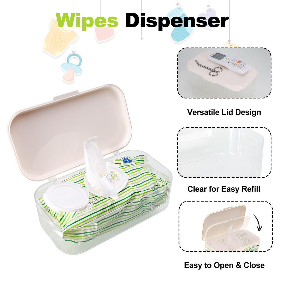Eiszhjk wipes dispenser clear body lets you see remaining wipes at a glance