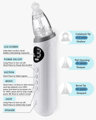 EITVLAGE nasal aspirator with LCD display ensures simple operation.