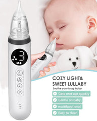 EITVLAGE nasal aspirator light and soothing music helps ease baby during cleaning.