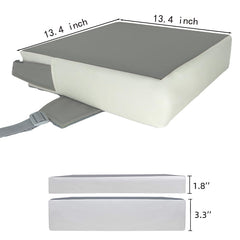 Eiury booster seat adjustable belts closeup highlighting secure fit to prevent sliding.