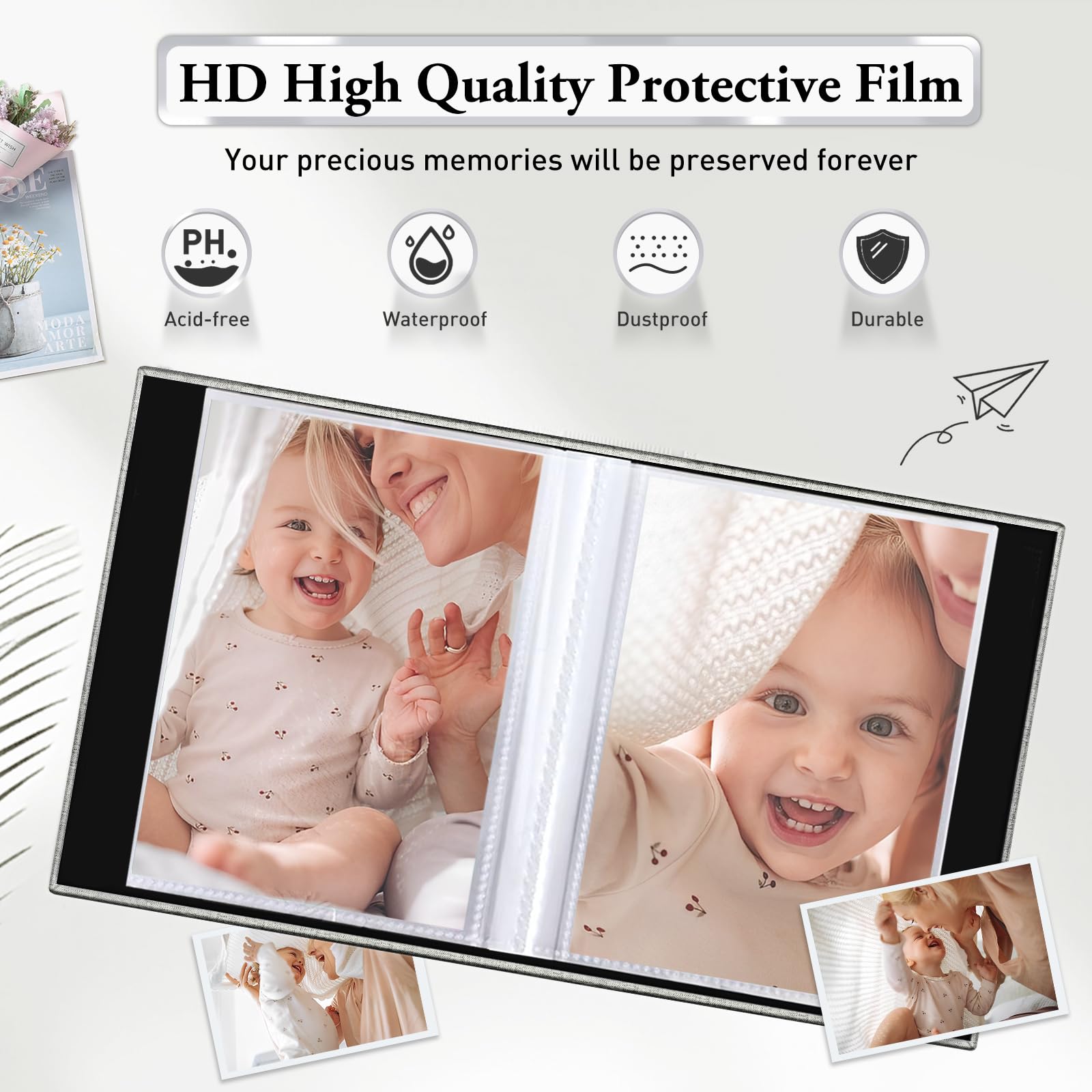 ejblfe acid-free PVC-free pages protect photos and reduce aging