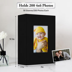 EJBLFE 4x6 photo album interior with 200-slot capacity for family photos