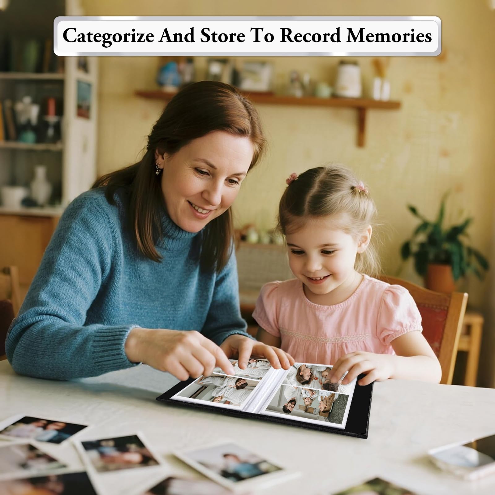 EJBLFE elegant black hardcover gift-ready photo album