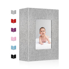 ejblfe small photo album 4x6 linen cover shown as organized family memories