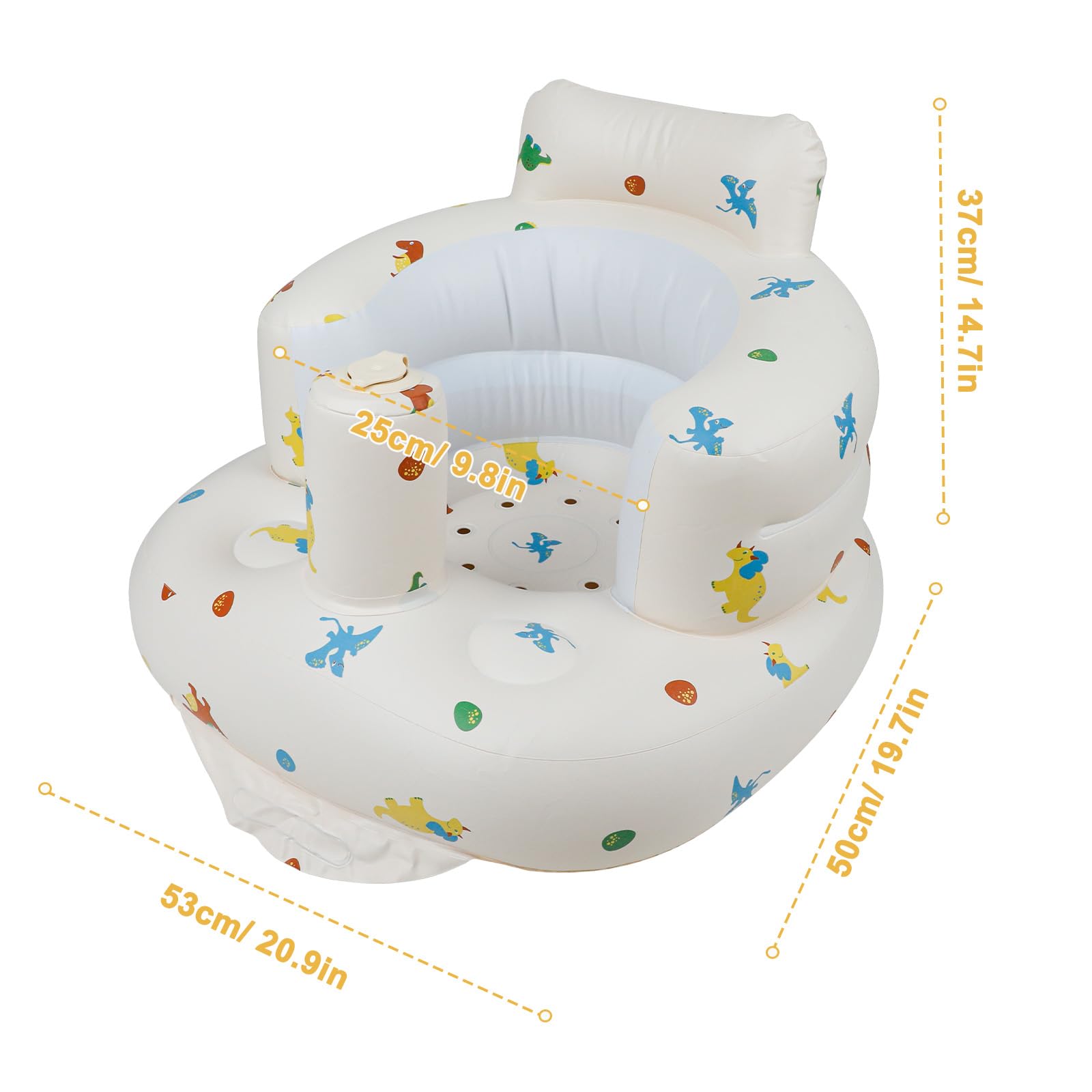 EKEPE baby chair backrest close-up focusing on skin-friendly PVC
