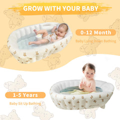 EKEPE Bear collapsible travel bath folded flat for easy packing