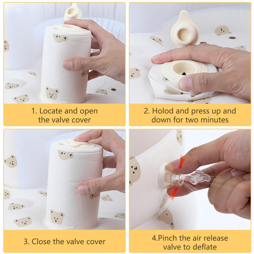EKEPE Bear Head built-in pump inflates quickly for quick setup during busy days