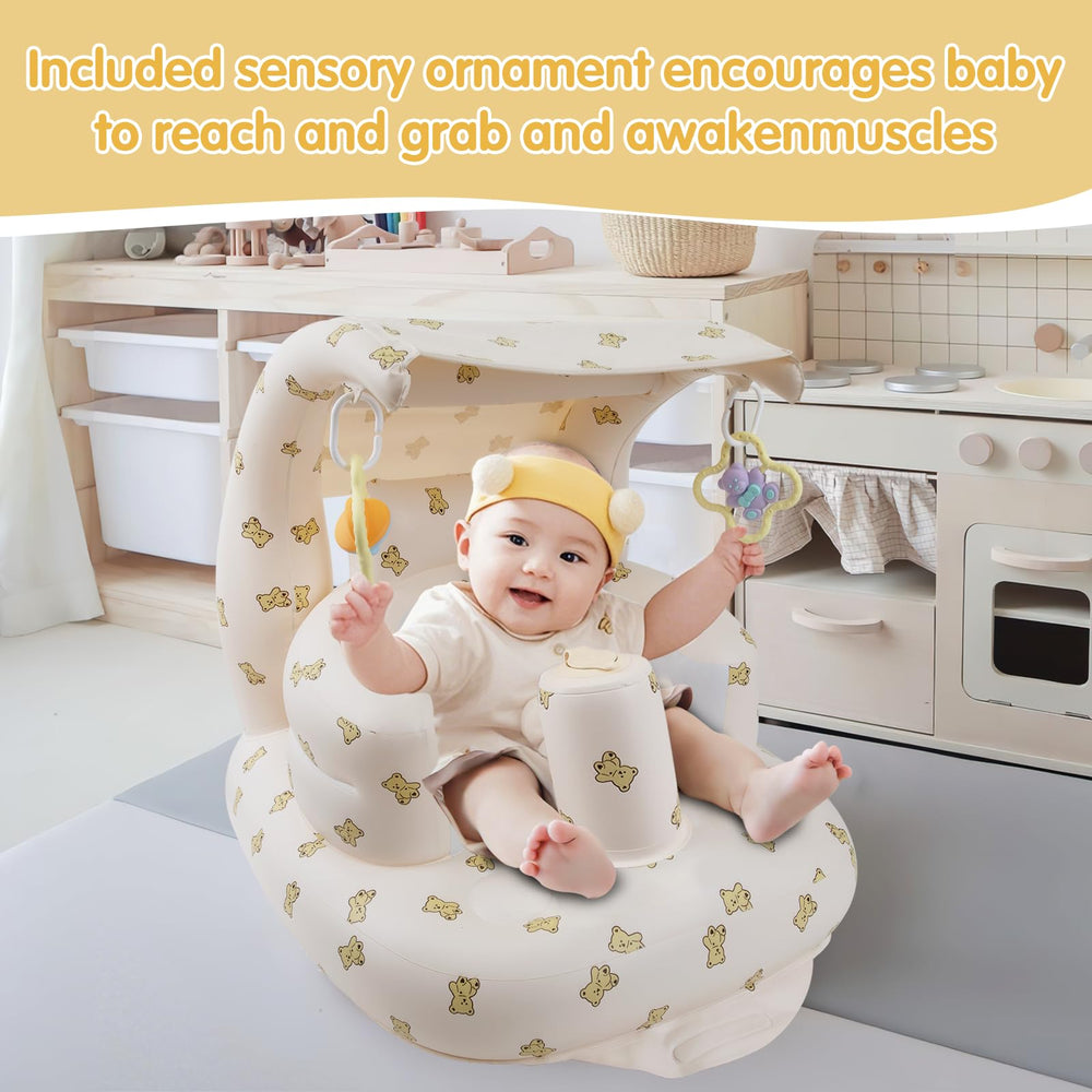 EKEPE Bear inflatable baby chair sensory ornament engages Baby's senses.