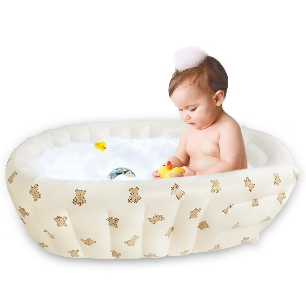 EKEPE Bear inflatable bathtub with built-in pump for portable baths