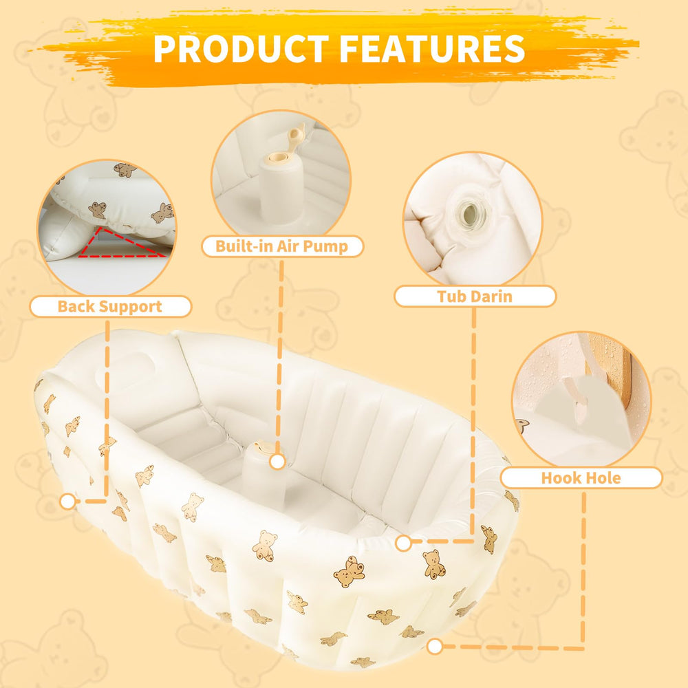 EKEPE Bear multifunctional tub doubles as toy pool for various ages