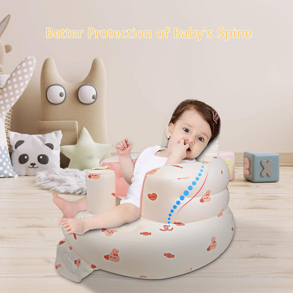 EKEPE inflatable baby chair bunny folded travel shows compact storage for on the go trips.