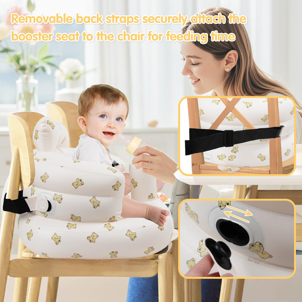 EKEPE inflatable baby seat feeding position — flexible setup for mealtimes