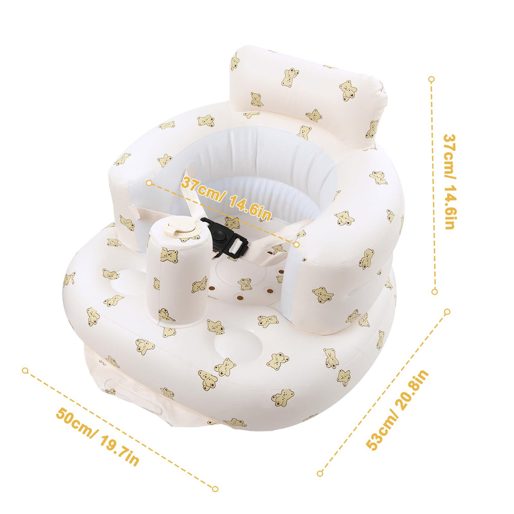 EKEPE inflatable baby seat harness close-up — secure three-point harness for safety