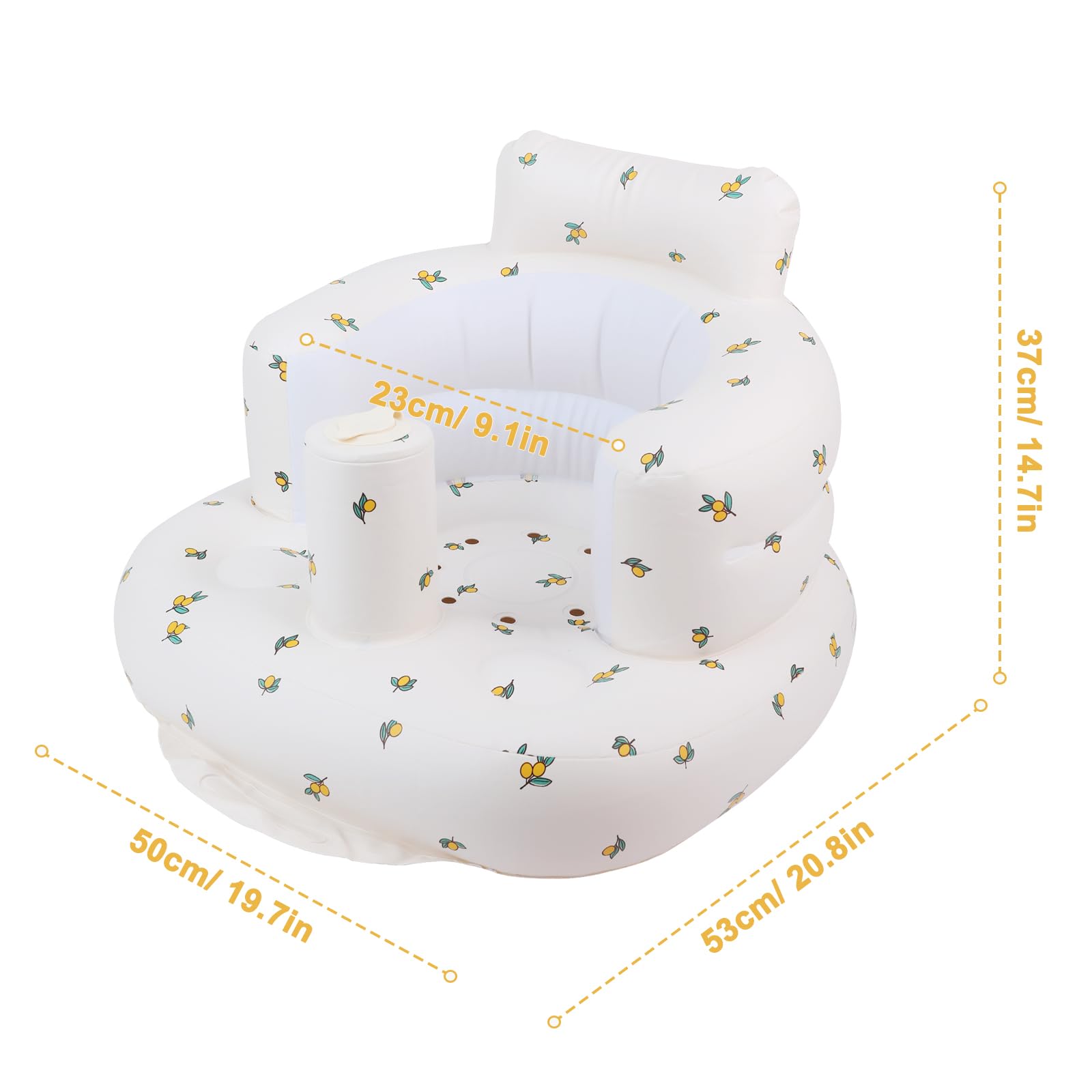 EKEPE inflatable baby seat compact fold demonstrates easy storage for travel.