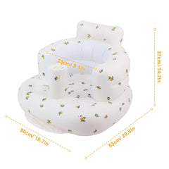 EKEPE inflatable baby seat compact fold demonstrates easy storage for travel.