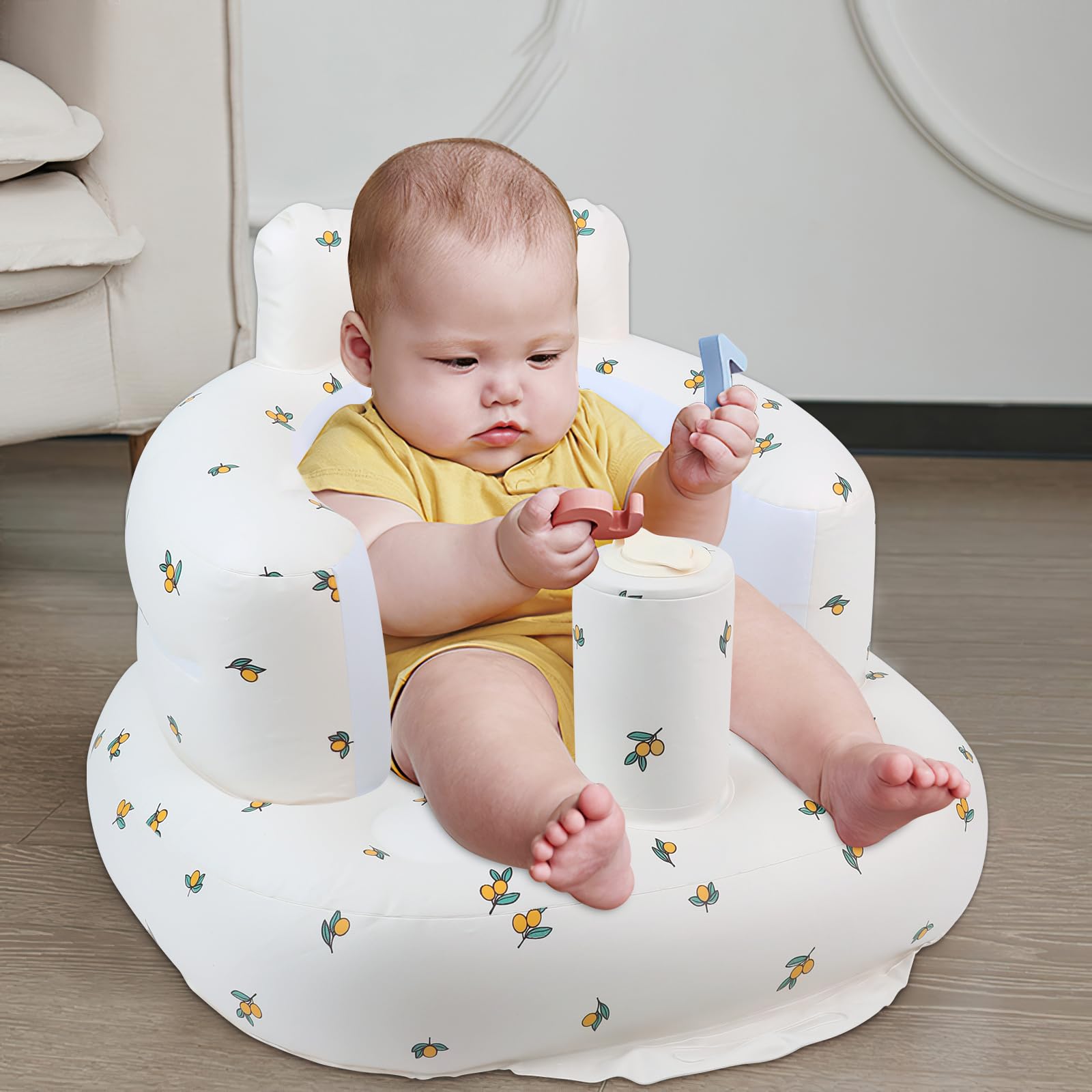 EKEPE inflatable baby seat travel-case view shows portability for trips and outings.
