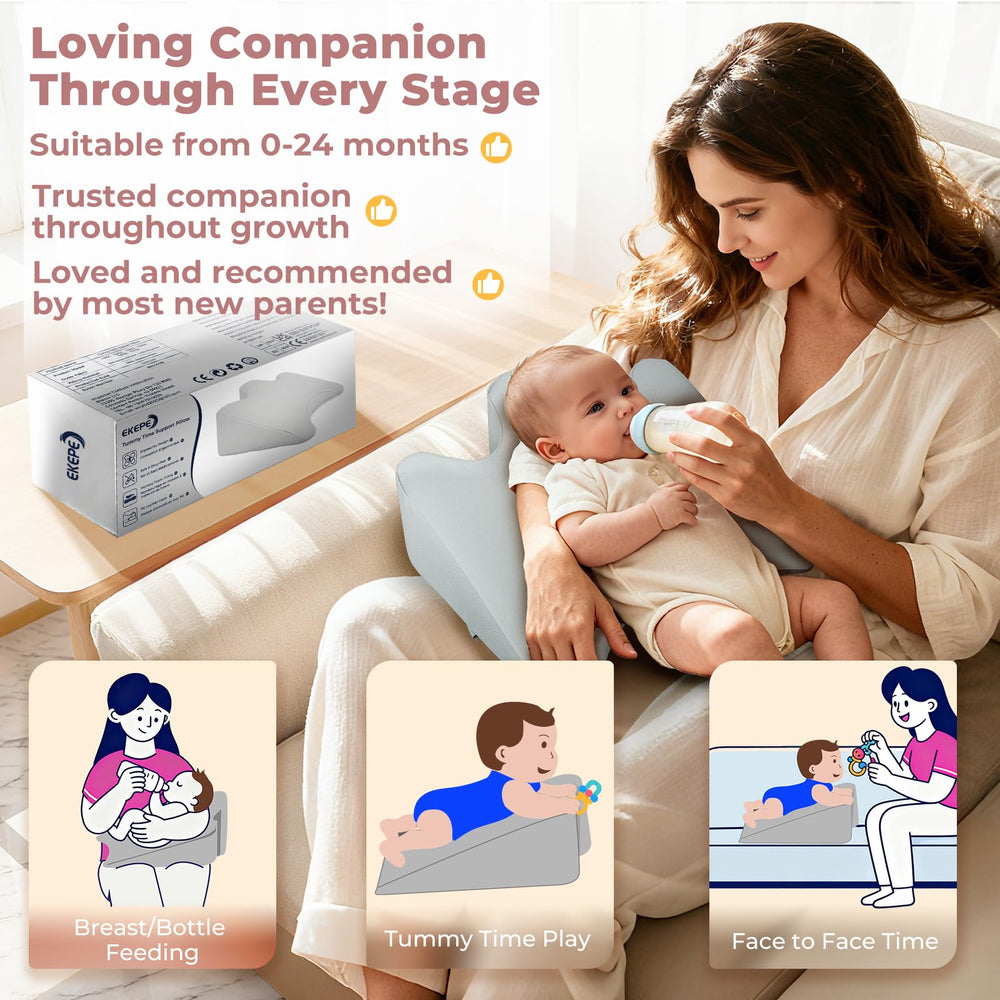EKEPE Nursing Reflux Prop newborn gift-ready packaging for new parents.