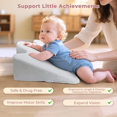 EKEPE Nursing Reflux Prop tummy-time mat elevates head for interaction.