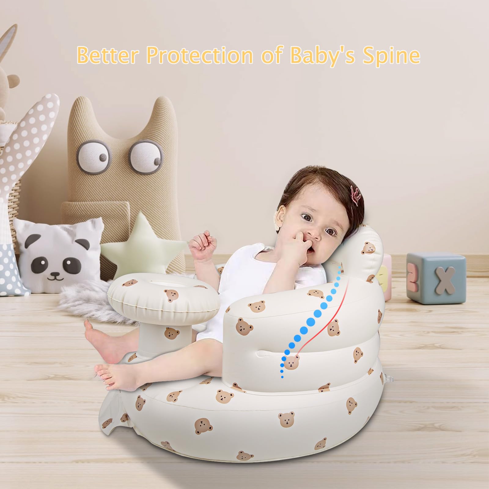 EKEPE portable baby seat folds compactly for travel and outdoor trips.