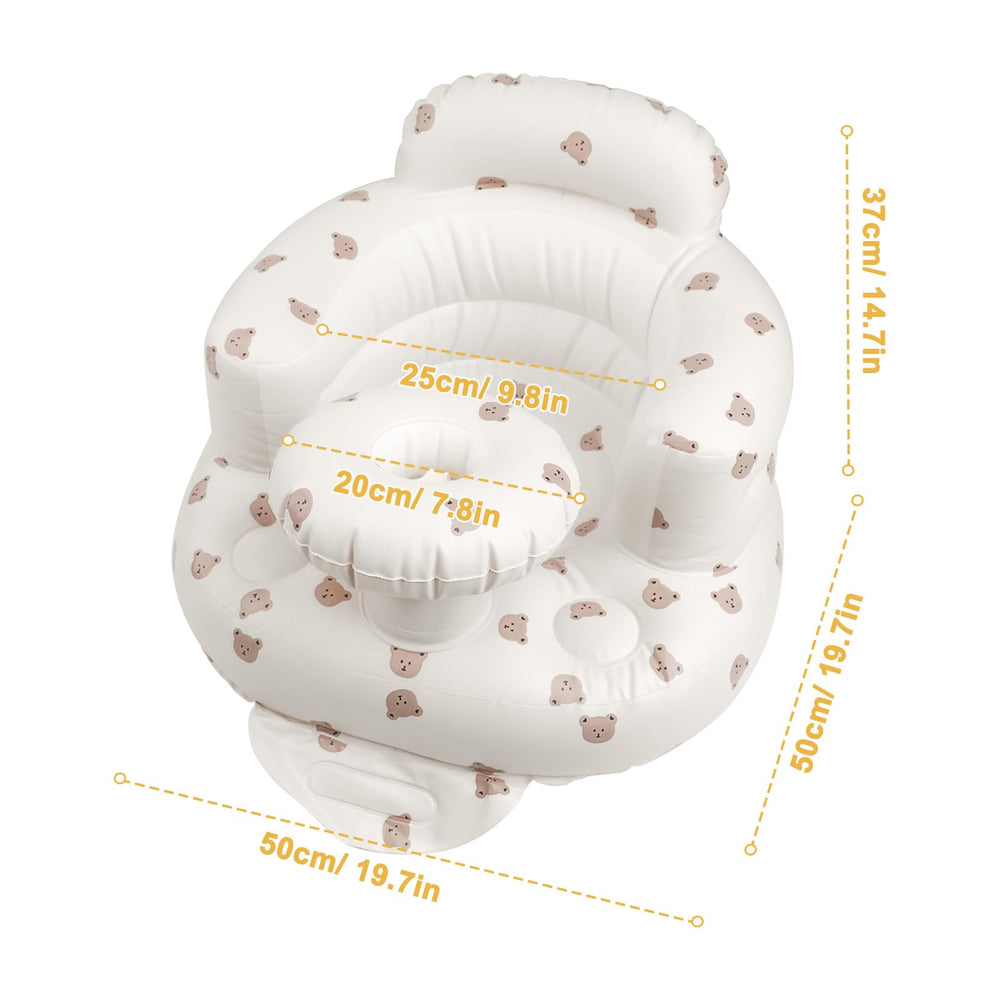 EKEPE baby chair’s high backrest helps support the spine during sit-up practice.