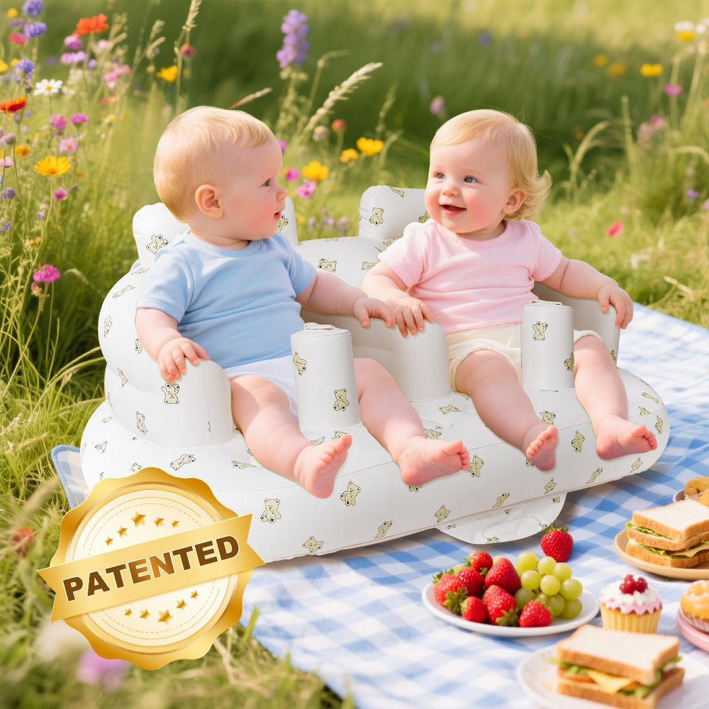 EKEPE Twins Bear built-in air pump demonstrates quick setup and convenience.