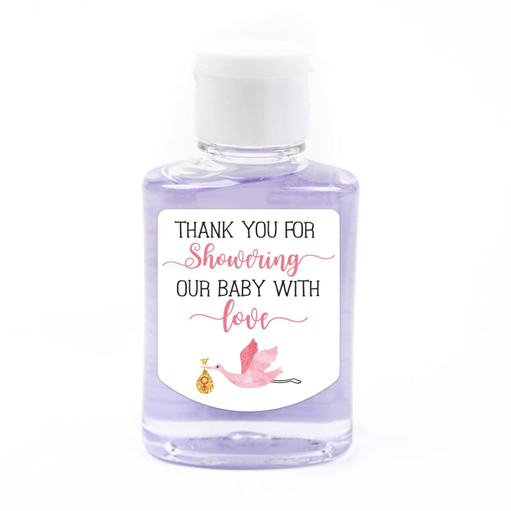 EKSPLODI mini sanitizer bottle with pink label ready for guest favors.