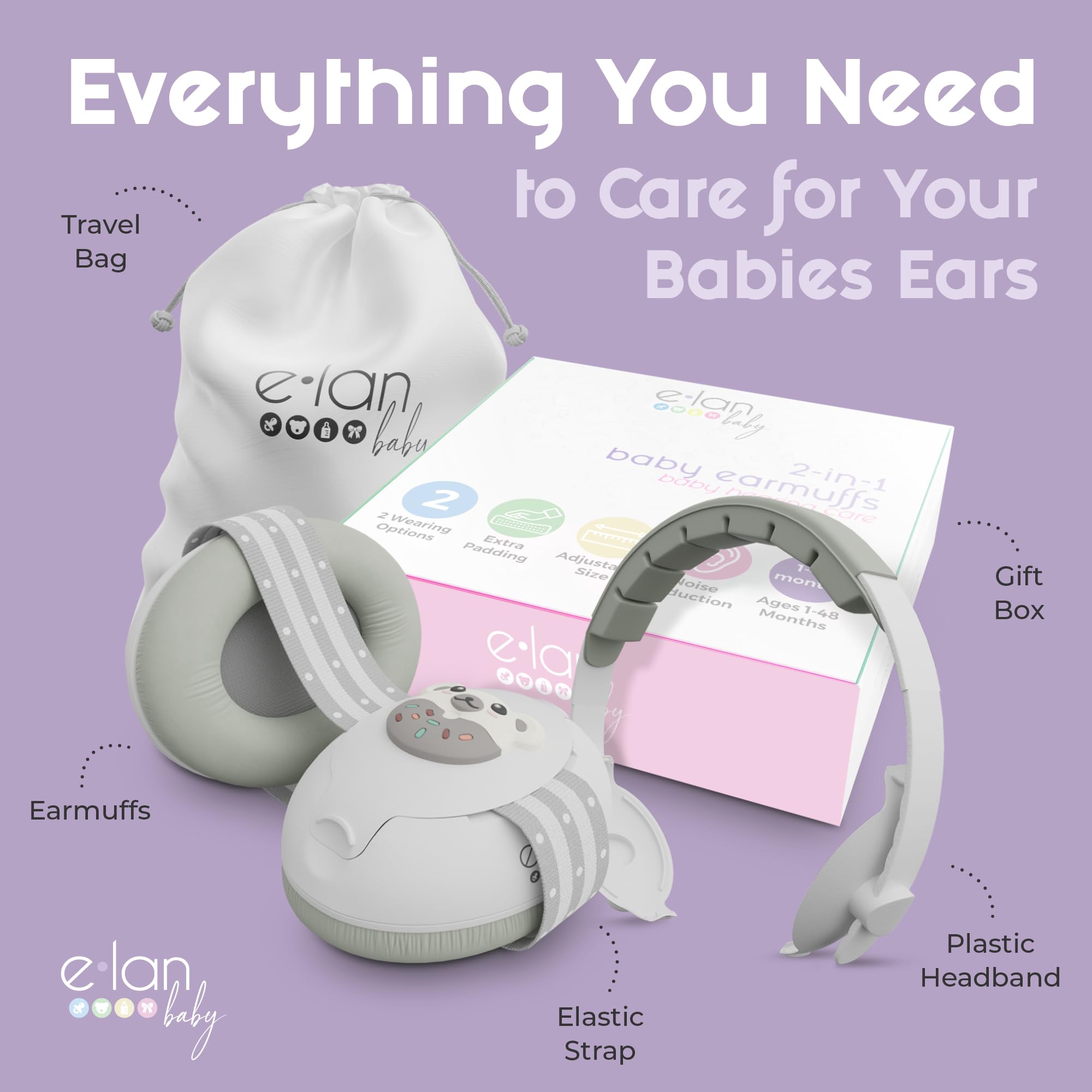 Elan Baby infant ear protection ideal for plane travel and concerts
