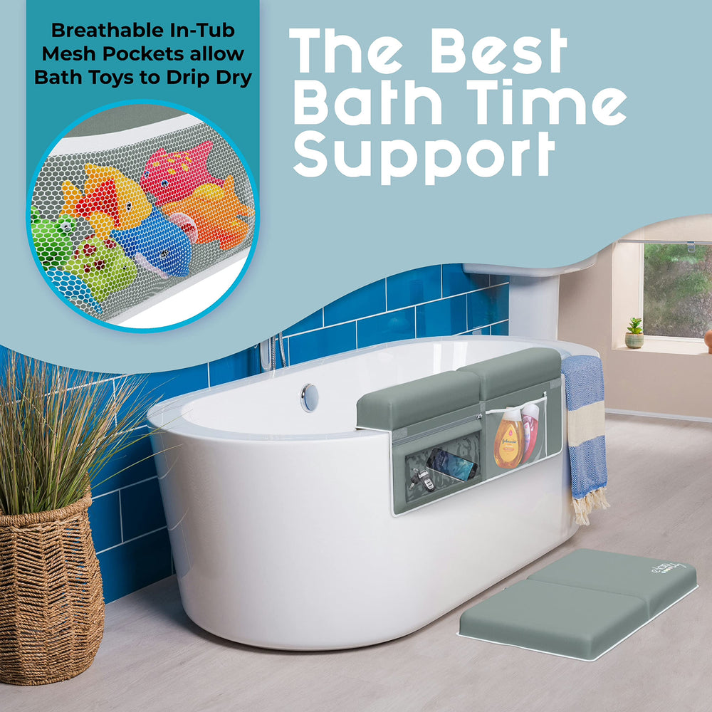 Elan Baby Elbow Rest Pad provides elevated elbow comfort during tub baths