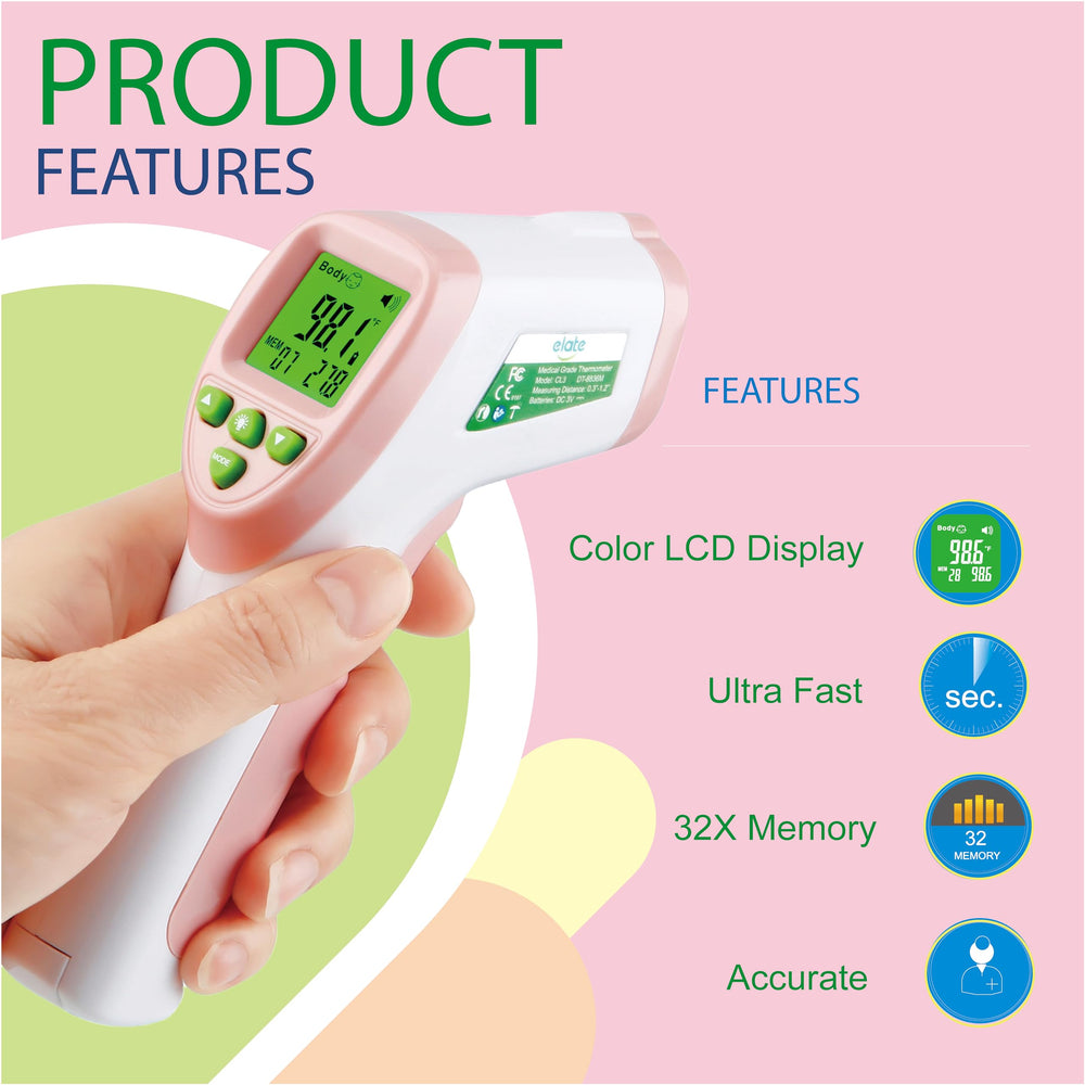 Elate forehead thermometer no touch use enabling gentle checks for newborns