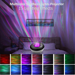 Elec3 Northern Lights Projector casts ceiling starfield with vivid colors.