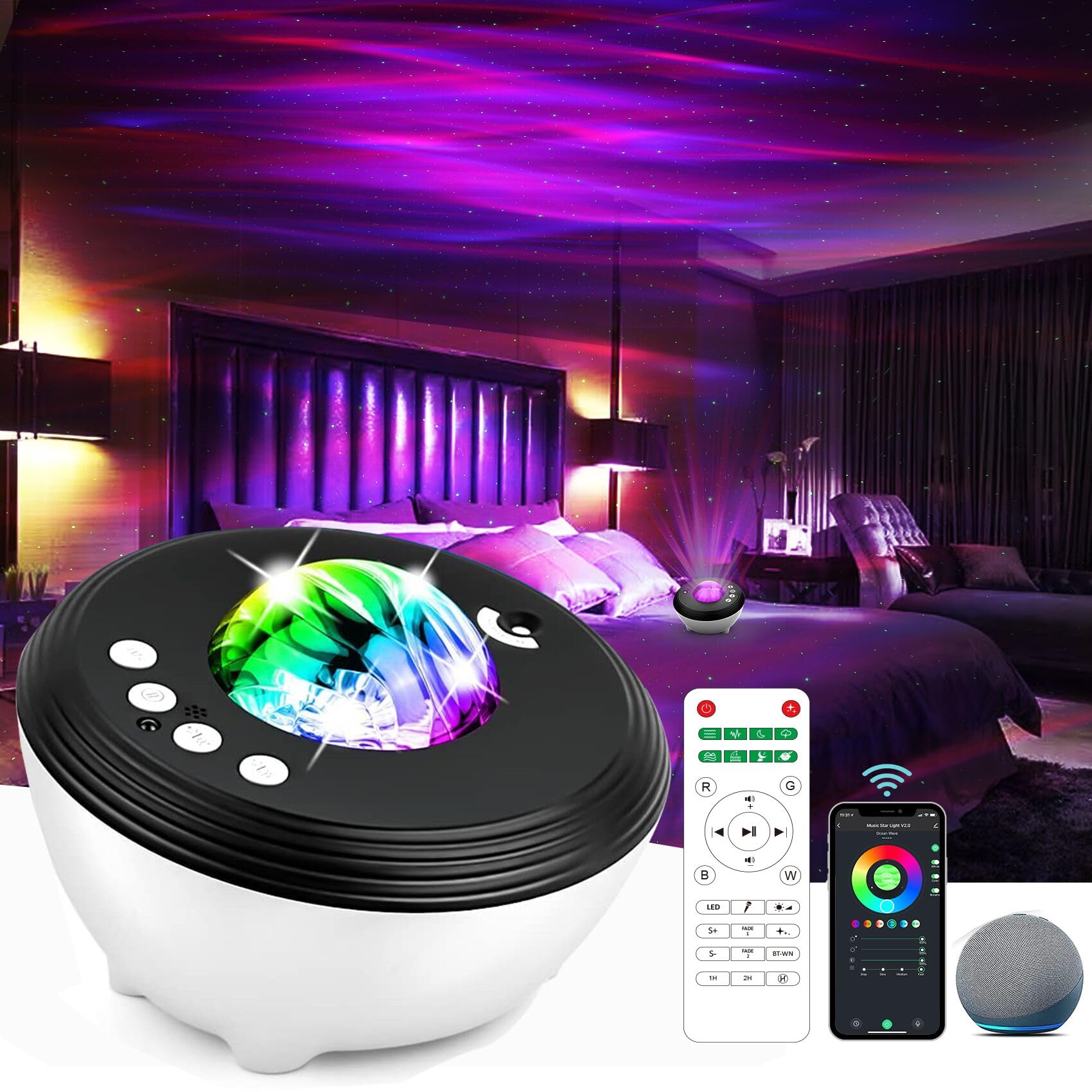 Elec3 Northern Lights Projector in gift-ready packaging for kids and adults.