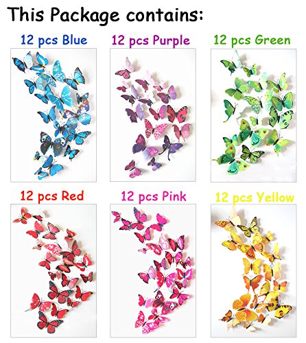 ElecMotive medium butterfly wall decal 9.5x8.5 cm creates playful wall art