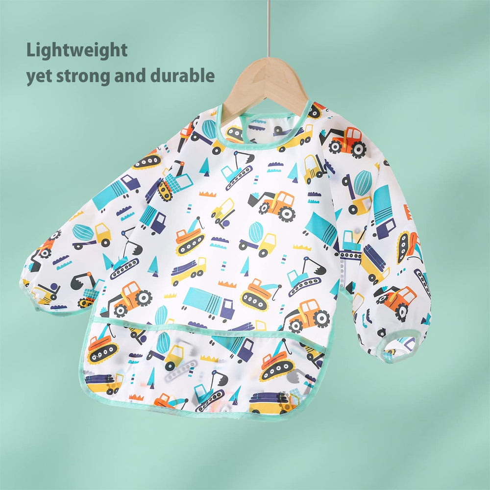 ElecMotive lightweight bib worn on the go for easy cleanup.