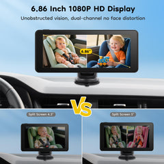 ELECROW 6.86-inch ultrawide display provides clear visibility during driving