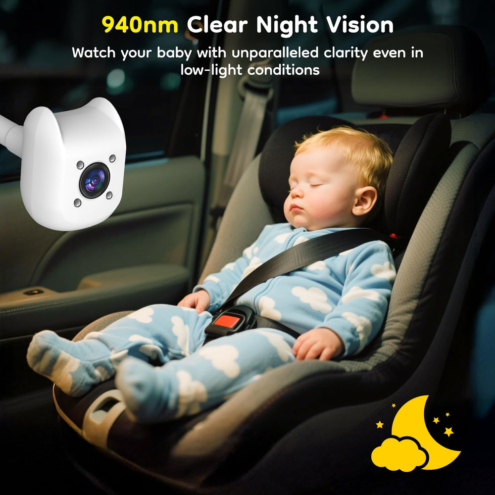 ELECROW night vision car camera preserves baby's sleep with gentle monitoring