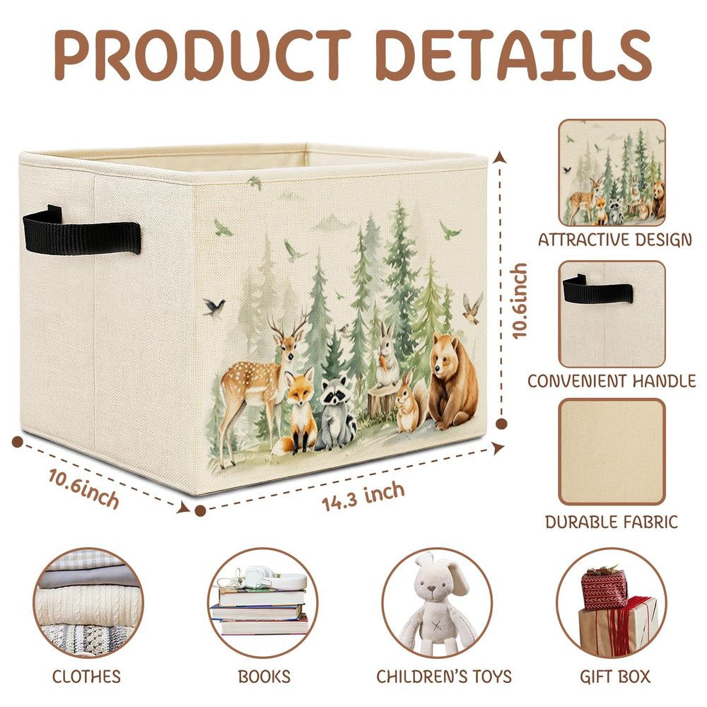 Elefeltclave Animal Forest storage bin with a neutral texture suitable for versatile decor.